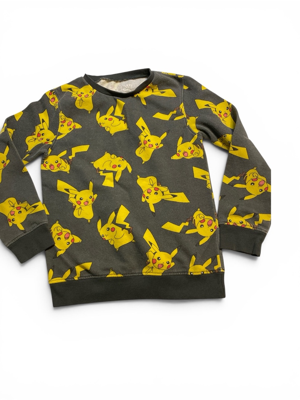 Pokemon Kids Dark Green Sweatshirt with Yellow Pikachu Print medium kids